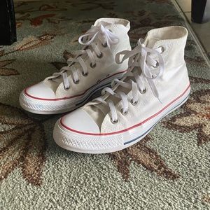 White Unisex High Top Converse